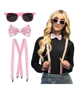 Set paillettes rose clair