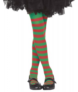 Collants rayes rouge vert...