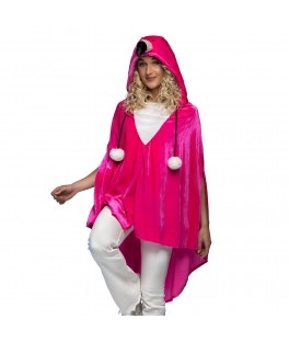 Poncho flamand rose