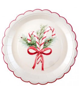 Assiette bouquet noël x10