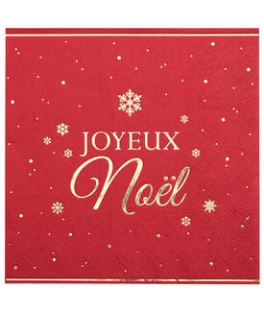 Serviettes flocon d'or...