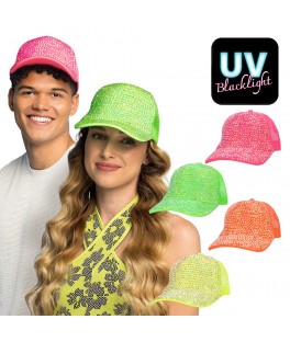 Casquette glam fluo