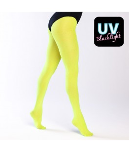 Collant opaque jaune fluo