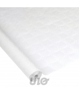 Nappe papier damasse blanc