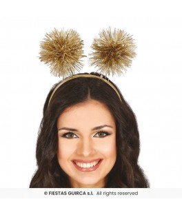 Serre tête guirlande or
