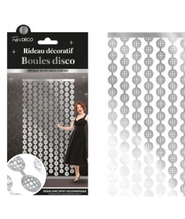 Rideau Disco Couleur argentée