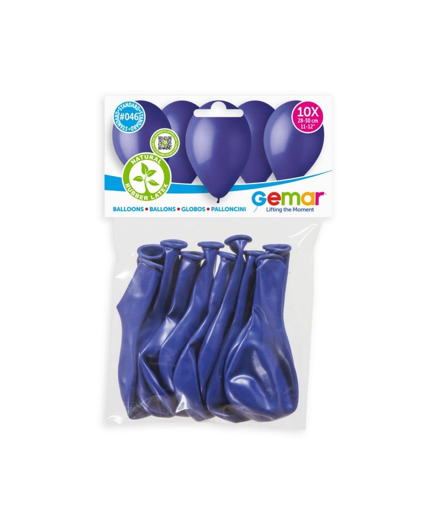 Ballons Bleu nuit 30 cm x10