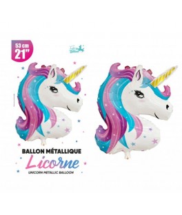Ballon metallique licorne