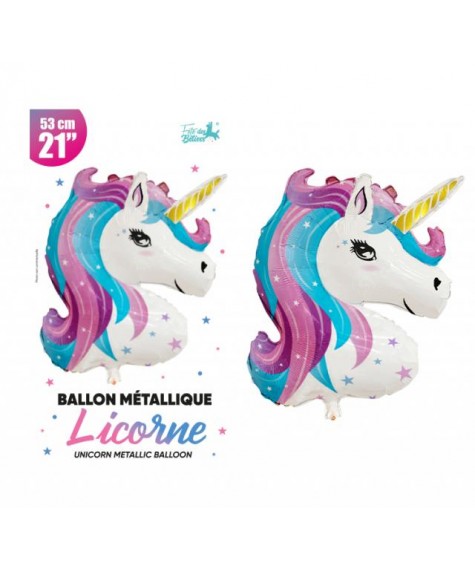 Ballon metallique licorne