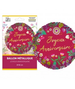 Ballon rond 45 cm floral