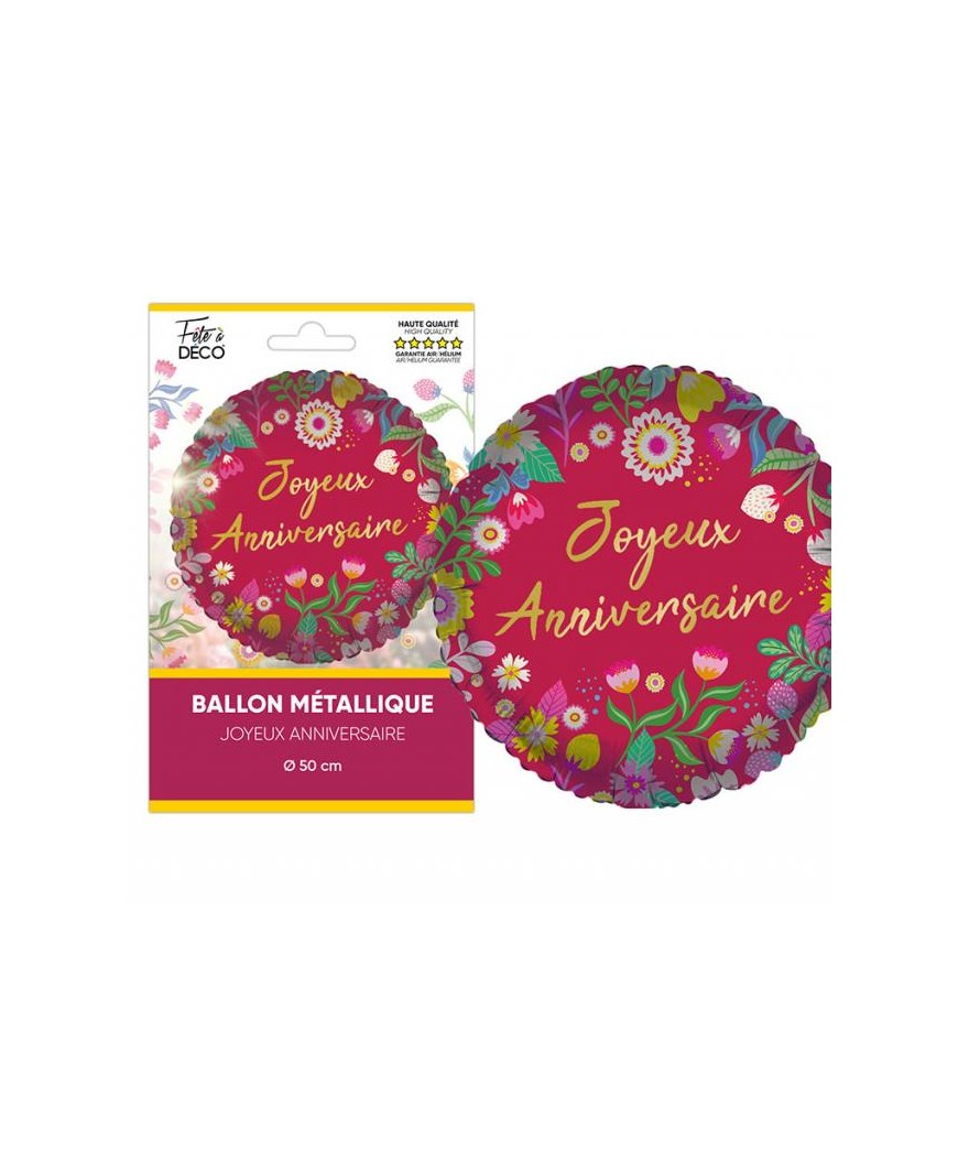 Ballon rond 45 cm floral