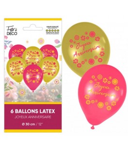 Ballons floral x6