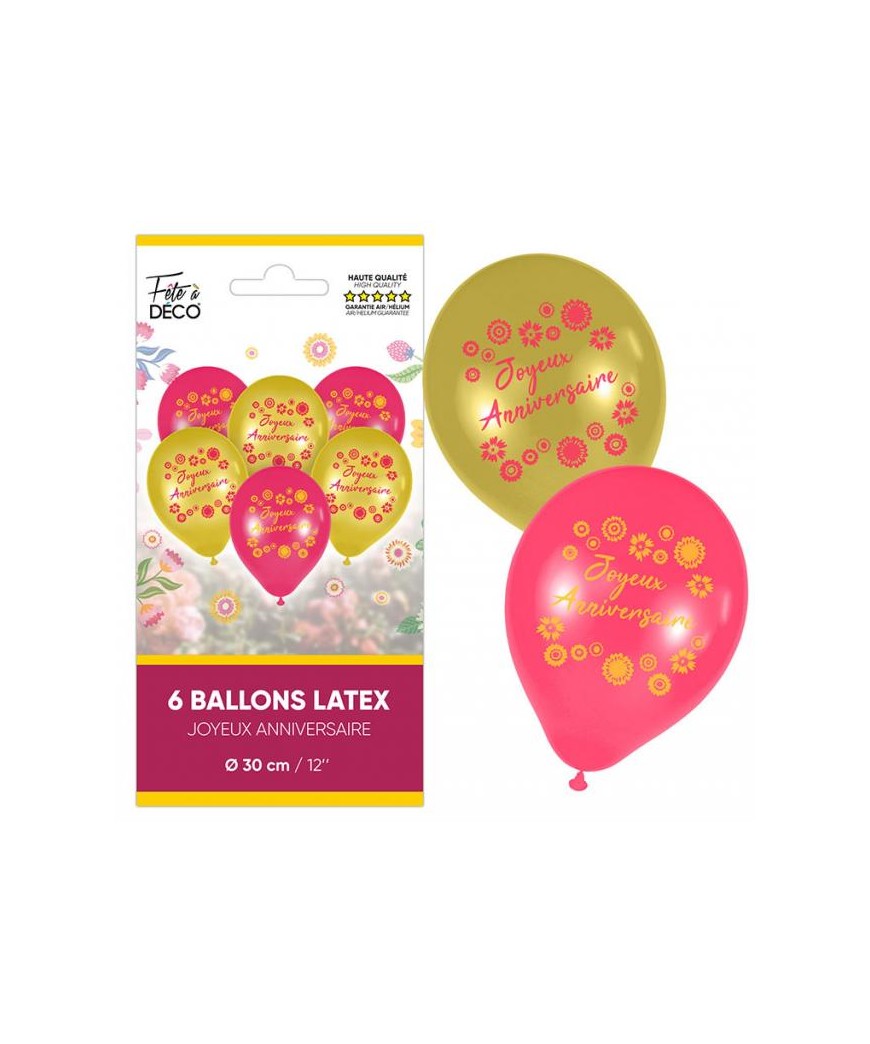Ballons floral x6