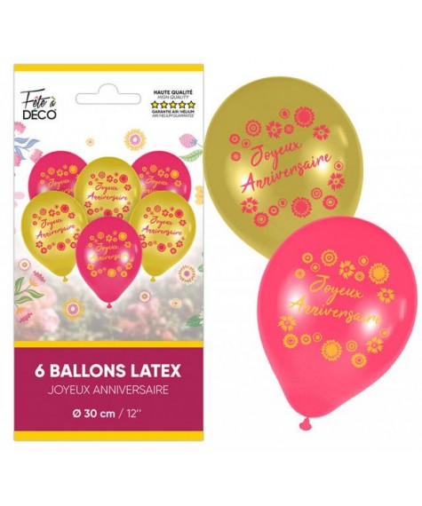 Ballons floral x6