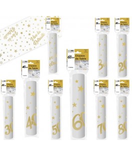 Chemin de table retraite or 5m