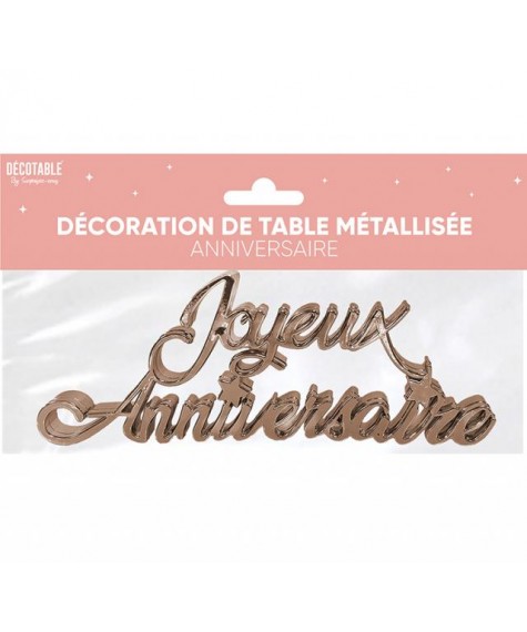 Decoration de table anniversai Rose Gold