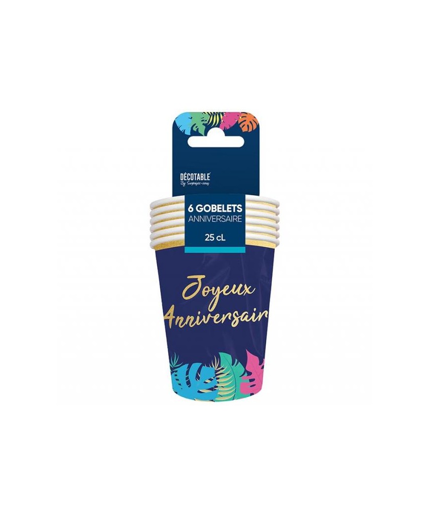 Gobelet x6 tropical