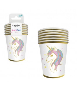 Gobelets 25cl x6 licorne