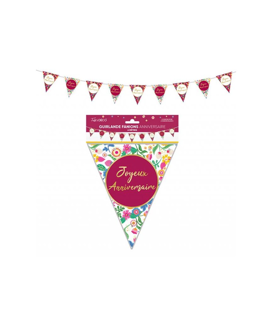Guirlande fanion floral