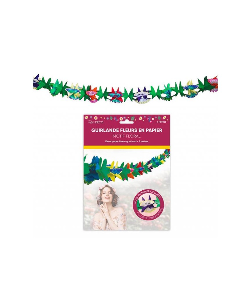 Guirlande fleurs 4m