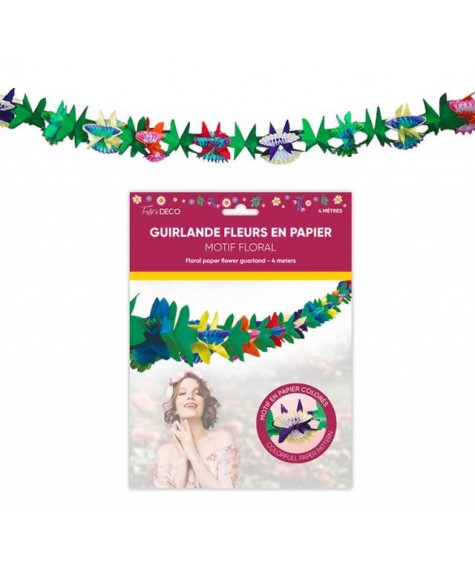Guirlande fleurs 4m