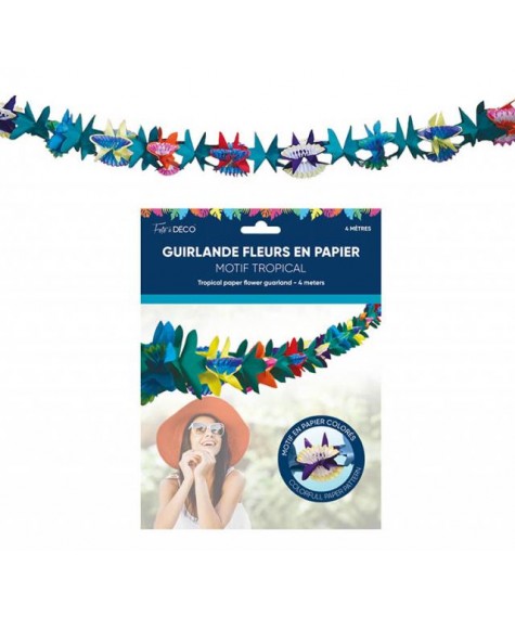 Guirlande fleurs 4m