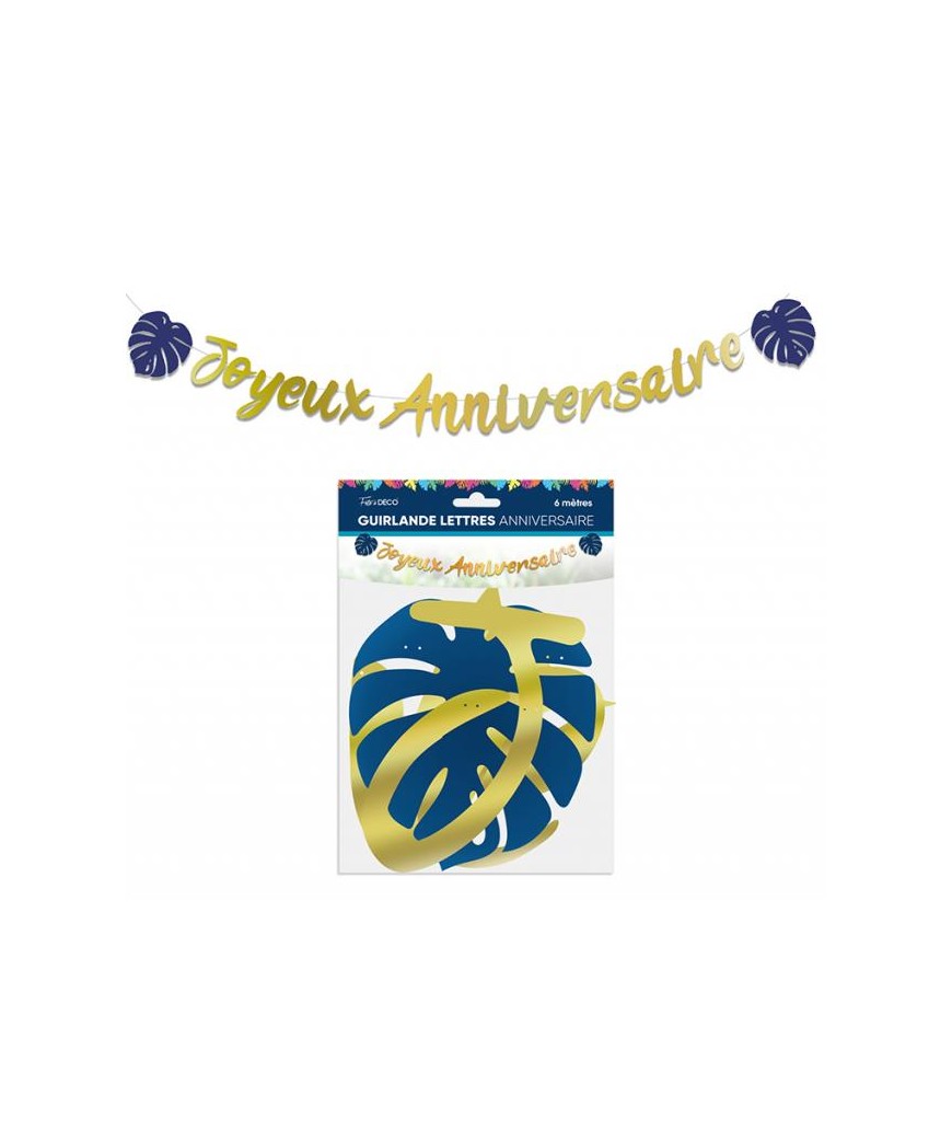 Guirlande lettres 6m tropical
