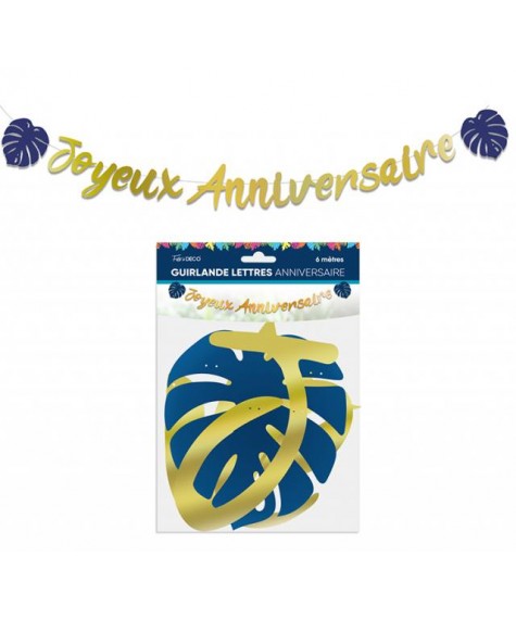 Guirlande lettres 6m tropical