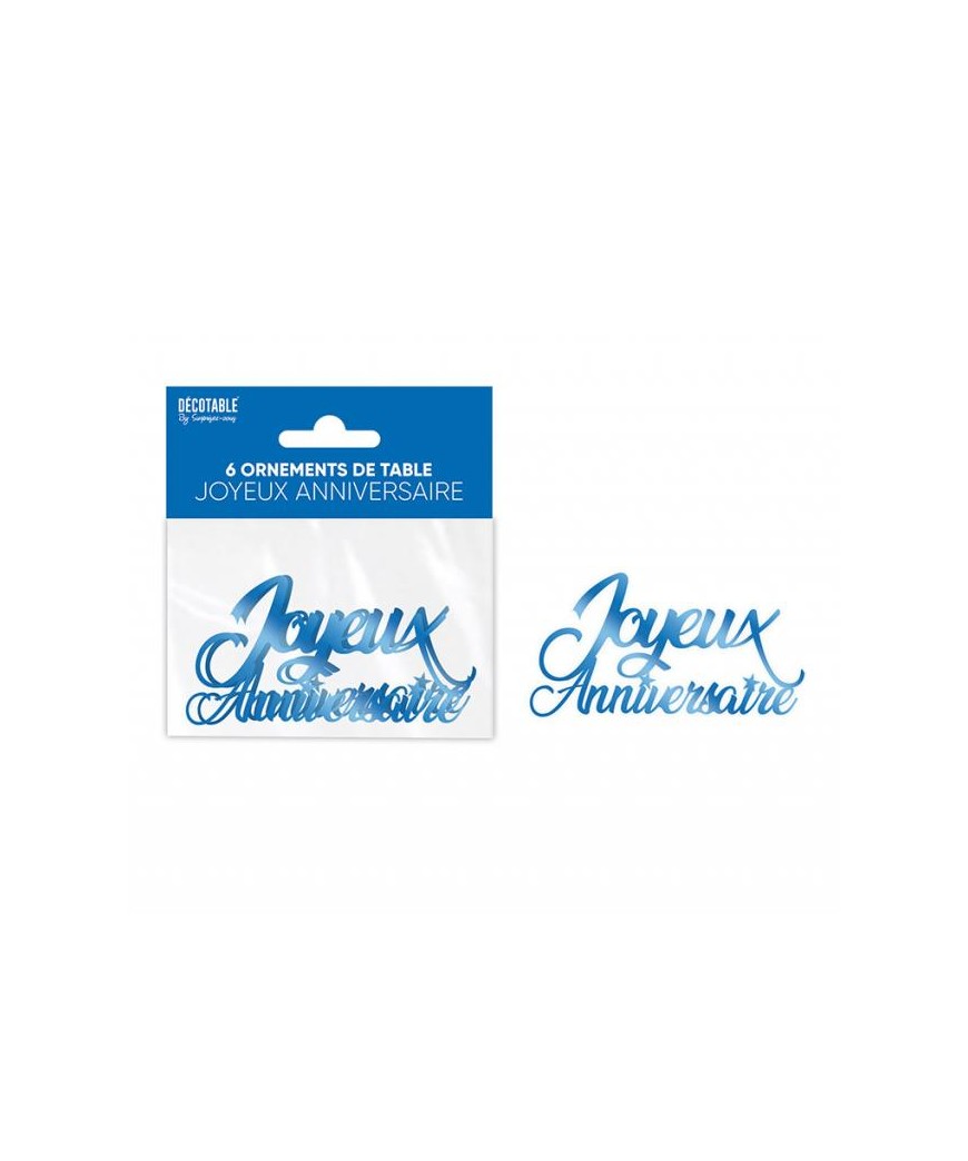 Ornement de table bleu