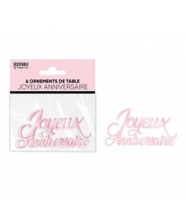 Ornement de table rose