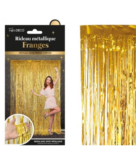 Rideau franges or