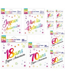 Serviettess retraite x24