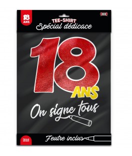 T shirt noir on signe 18 ans