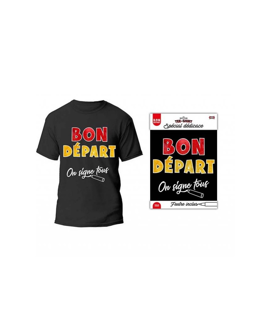 t shirt noir on signe depart