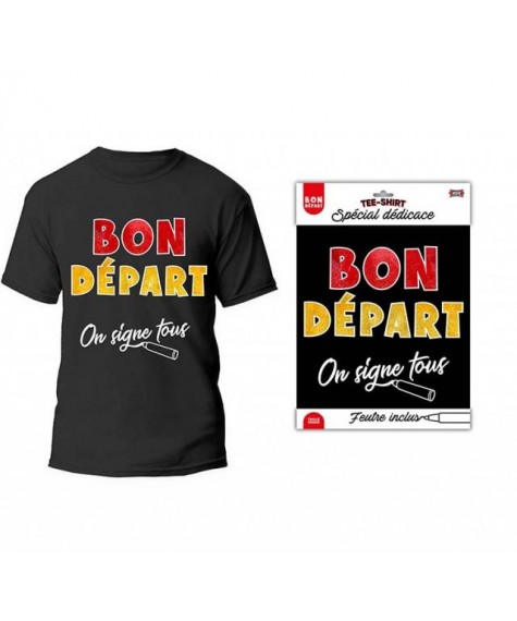 t shirt noir on signe depart