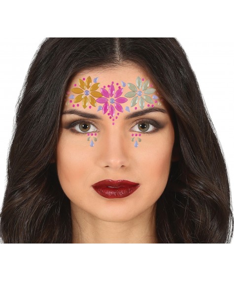 Strass fleurs colorées