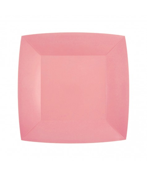 Petite assiette carrÃ©e X10 Rose