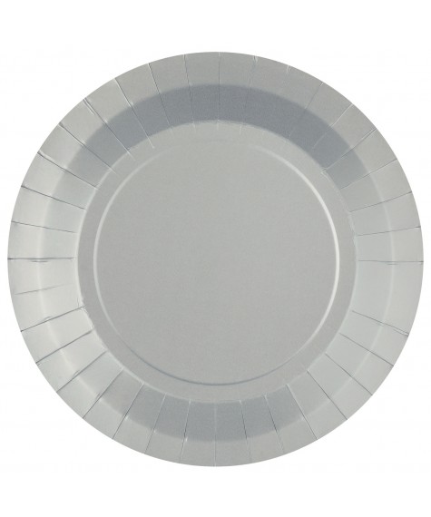Grande assiette ronde X10 Coul. Argent