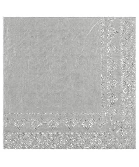Serviette 33 cm argent
