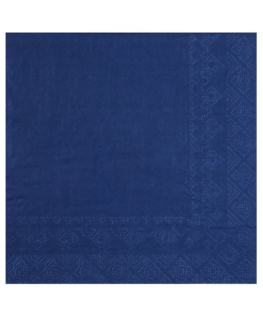 Serviette 33 cm bleu
