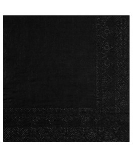 Serviette 33 cm noir