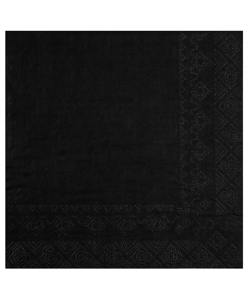 Serviette 33 cm noir