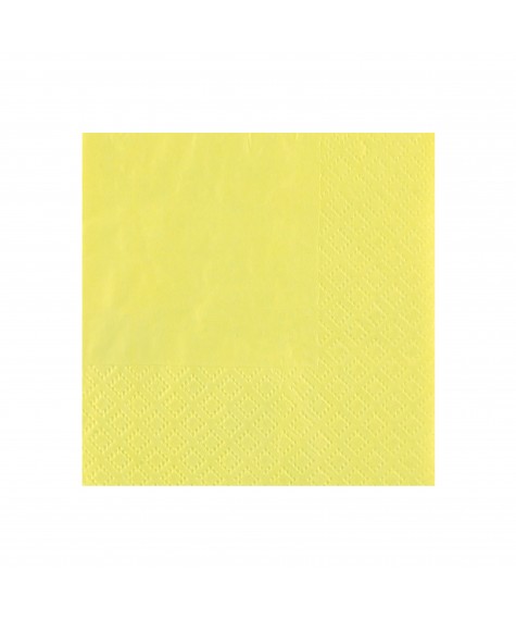 Serviette Coktail jaune citron