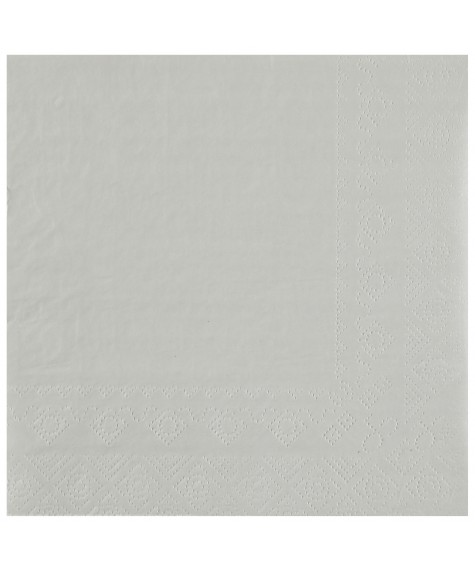 Serviette 33 cm gris perle