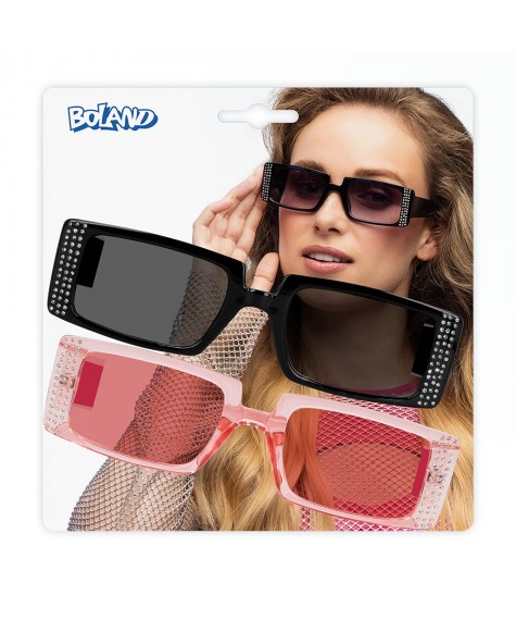 Set 2 Lunettes noir et rose