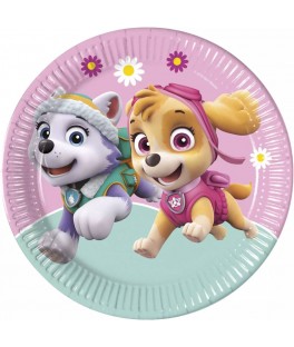 Assiette x8 diam 23  pat' girly