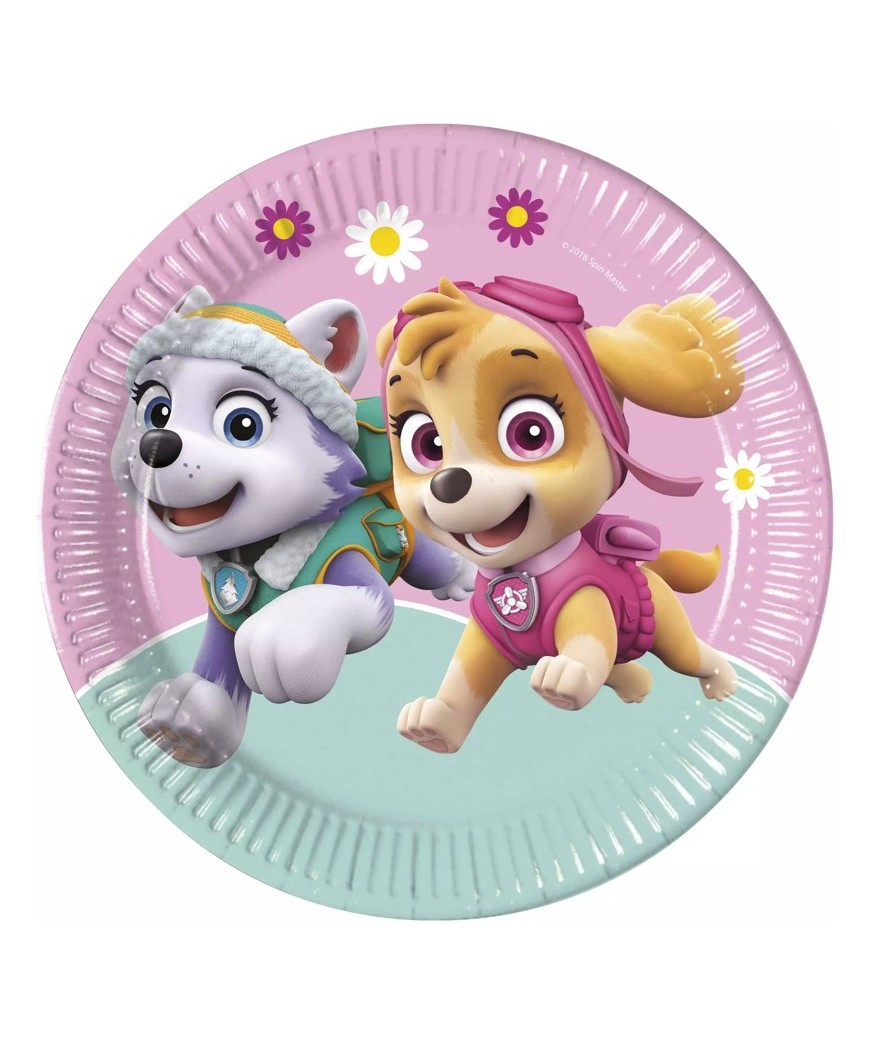 Assiette x8 diam 23  pat' girly