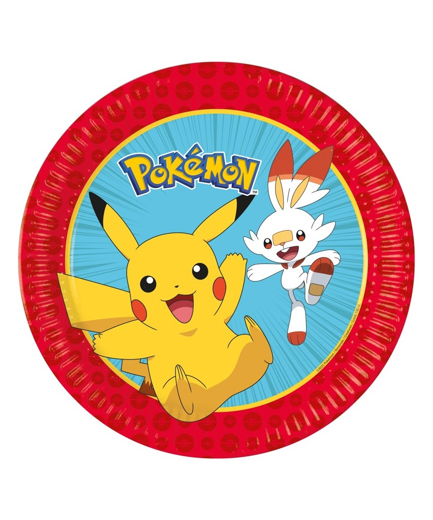 Assiette x8 diam 23  Pokemon