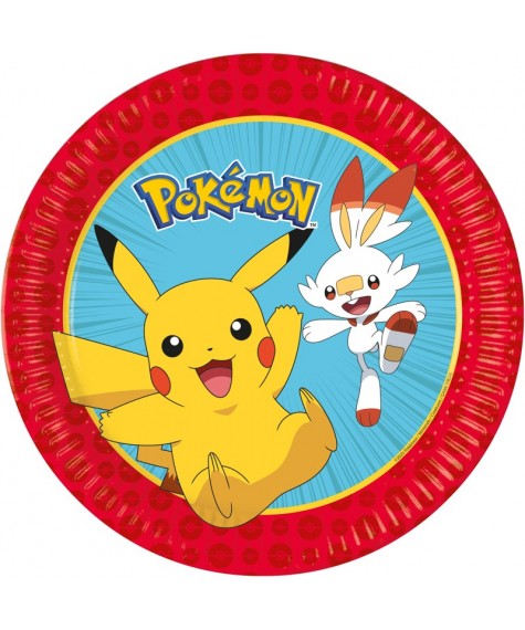 Assiette x8 diam 23  Pokemon