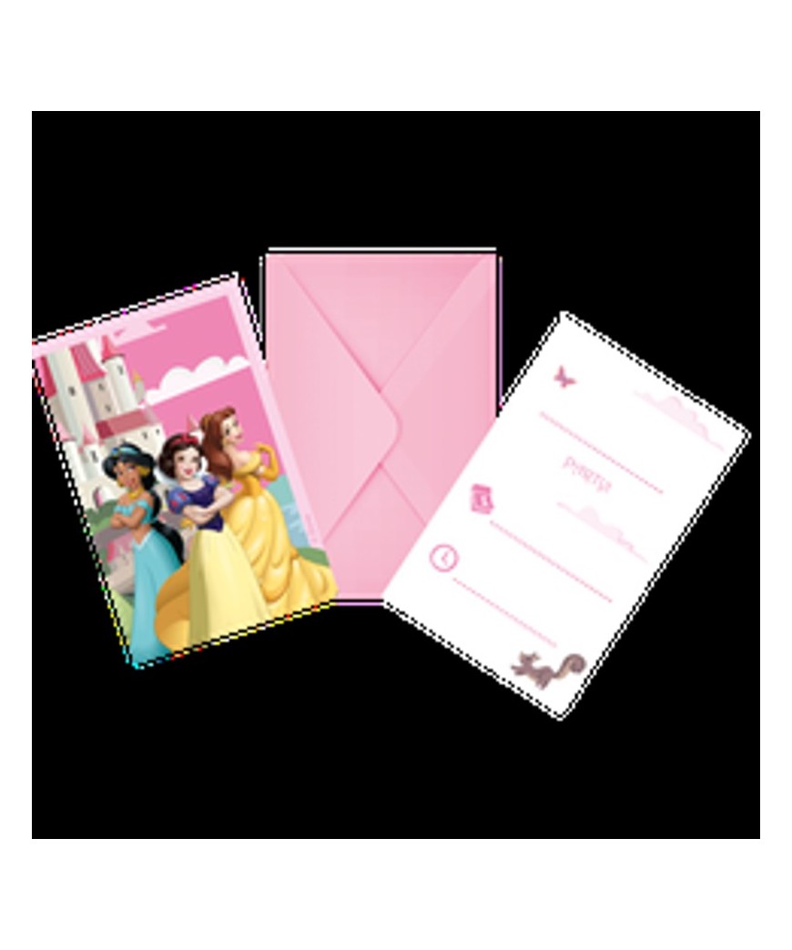 Carte invitation princesses